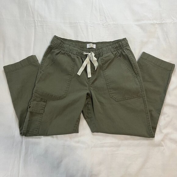 Signature by Levi Strauss Pants - Levis Signature Gold Olive Green Drawstring Waist Cargo Pocket Joggers | Size 8